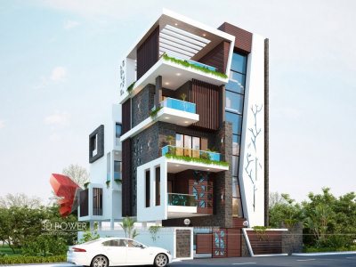 rendering-and-visualization-in -Aurangabad-exterior-rendering-bungalow-day-view